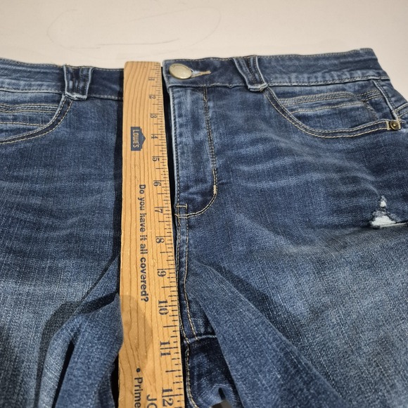 Democracy Jeans Womens 14 Ab Solution Ankle Skimmer Distressed Stretch Shaping - Picture 10 of 12